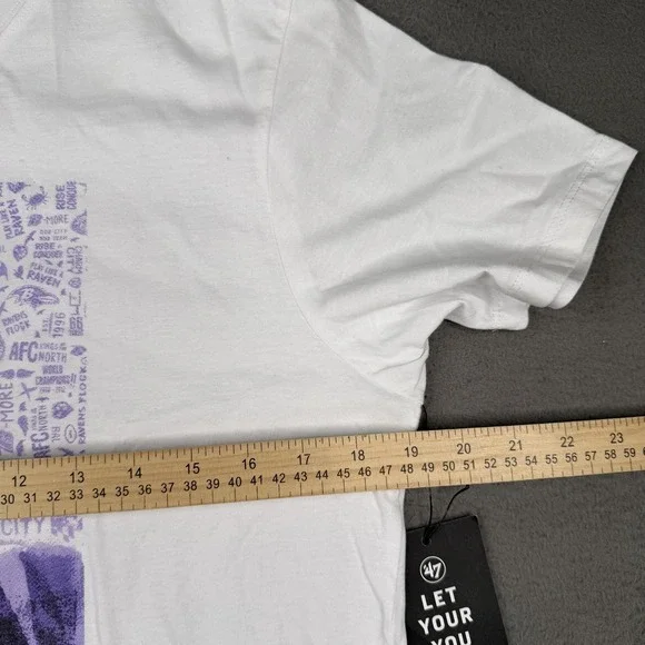 Baltimore Ravens Shirt Mens Medium White NFL Football '47 Charm City Graphic Tee - Picture 5 of 8